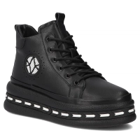 Leather ankle boots Filippo DBT7120/25 BK black