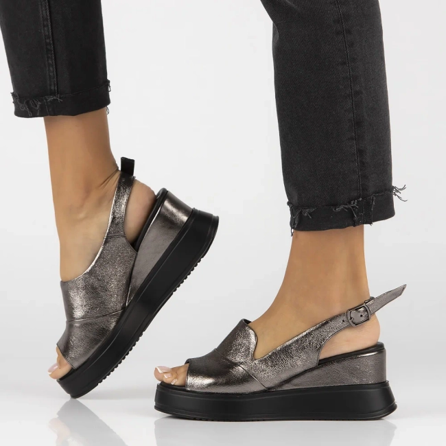 Leather sandals Artiker 54C0402 silver