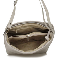 Handbag Toscanio Messenger Bag Leather 211 light grey