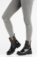 Skórzane botki Filippo 129 czarne