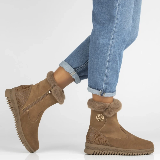 Leather ankle boots Filippo DBT7271/25 BR brown