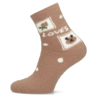 Women's Socks woolen teddy+ rose loves