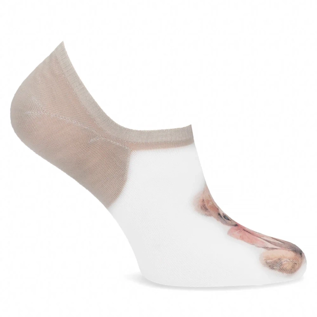 Women's Socks LM23-118 light beige teddy bear