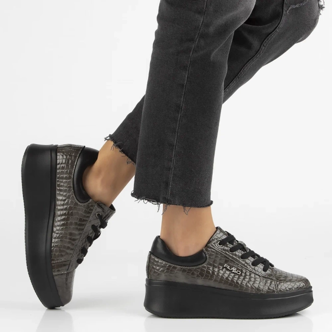 Leather sneakers Filippo DP7412/25 GR CR grey