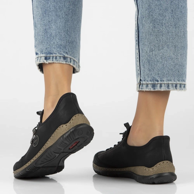 Półbuty Rieker N3267-01 czarne