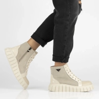 Skórzane trzewiki Filippo DBT6313/24 BE beżowe