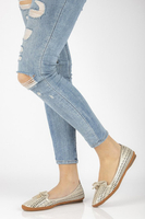 Skórzane lordsy ażurowe Filippo DP2034/21 GO złote