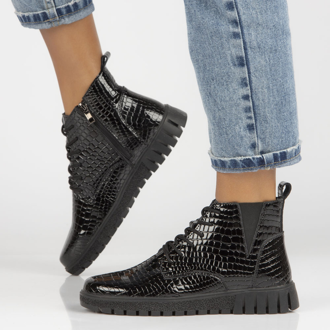 Leather ankle boots Filippo DBT3946/22 BK black