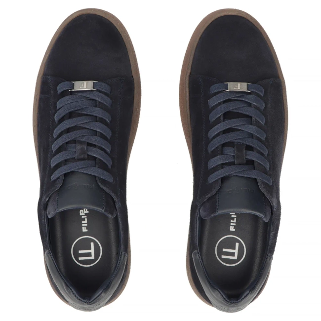 Skórzane sneakersy Filippo MP8272/26 NV granatowe
