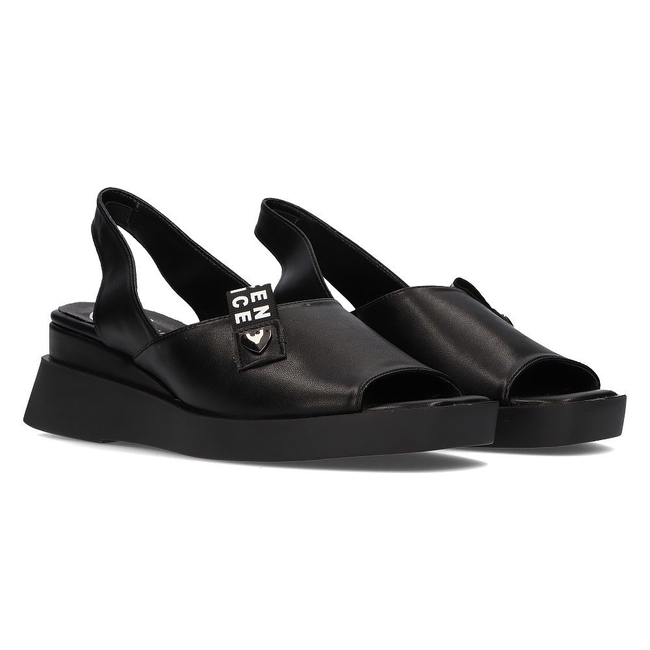 Wedge sandals Filippo DS2355/21 BK black