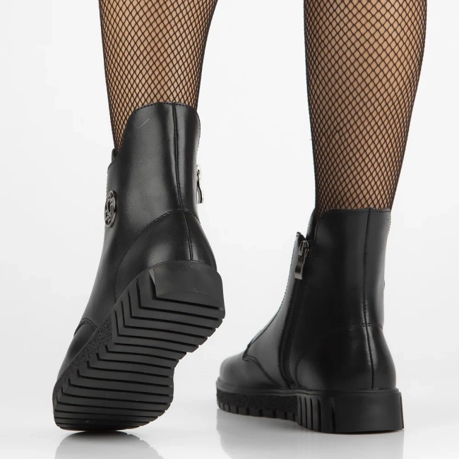 Leather ankle boots DBT6360/24 BK black