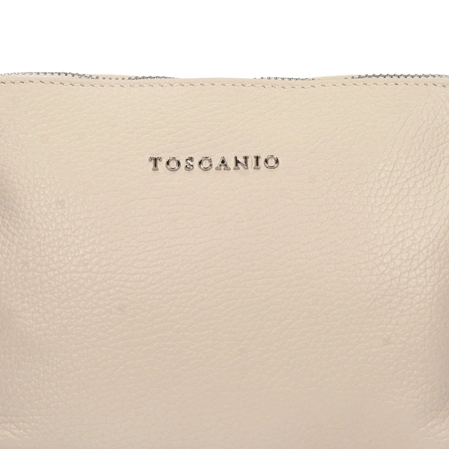 Leather handbag Toscanio F197 cream
