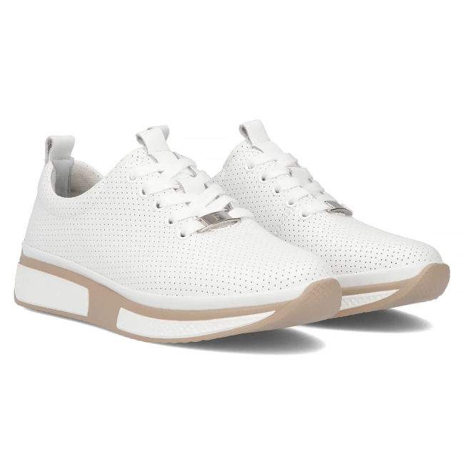 Leather sneakers Filippo DP6740/25 WH white