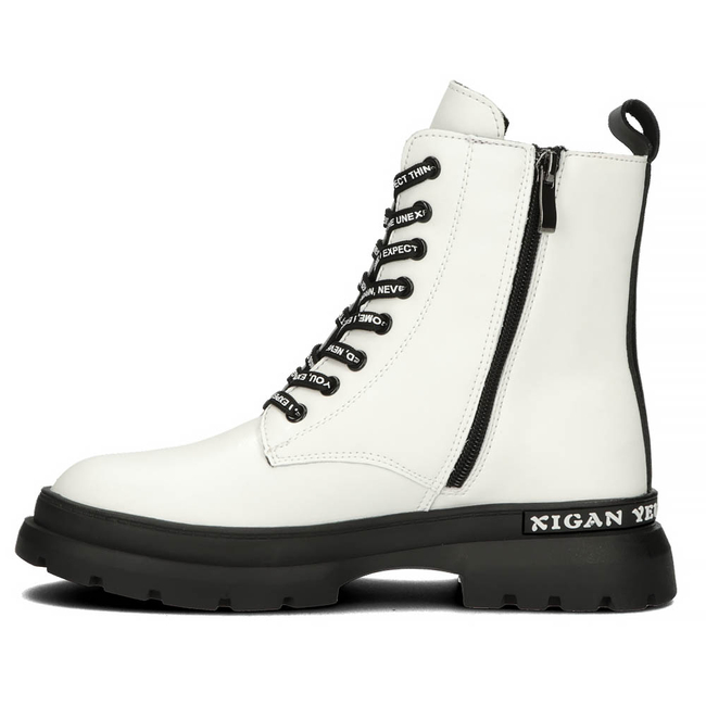 Skórzane botki Filippo DBT3974/22 WH białe