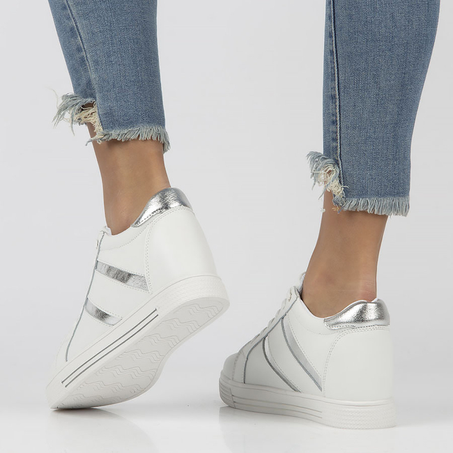 Leather Sneakers Filippo DP3549/22 WH white