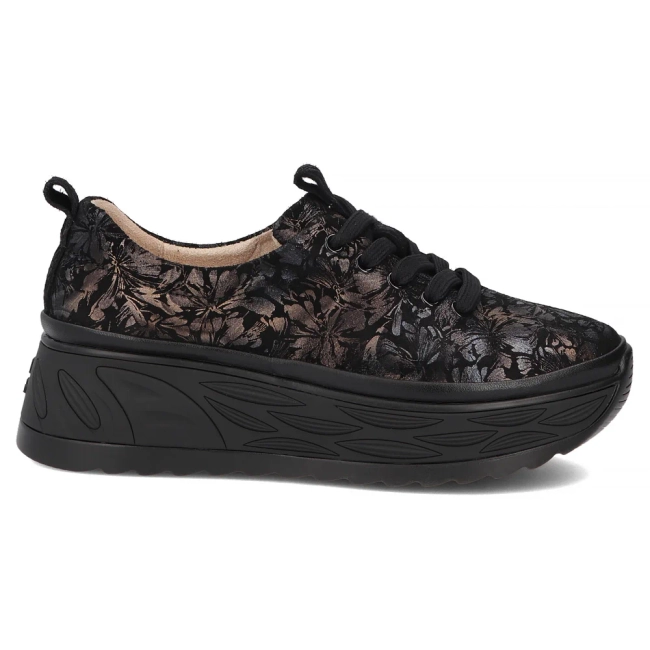 Leather sneakers Filippo DP8006/26 BK FL black