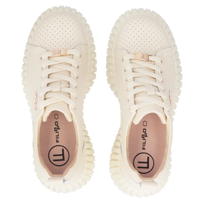Leather sneakers Filippo DP6779/25 BE beige