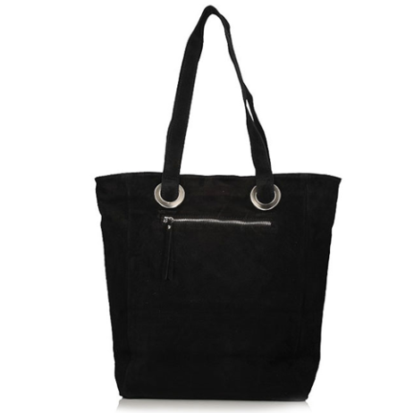 Handbag Toscanio Shopper Suede C117 black