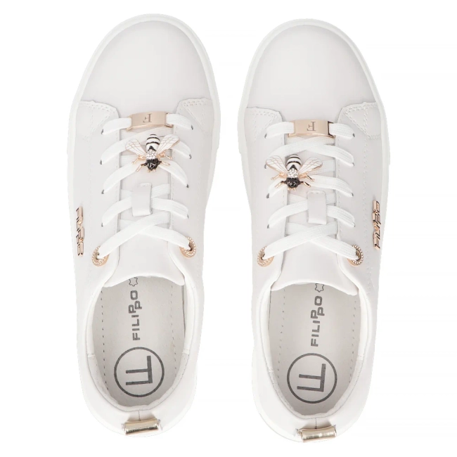 Leather shoes Filippo DP3533/25 WH DI white