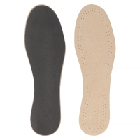 Coccine leather insert on latex foam