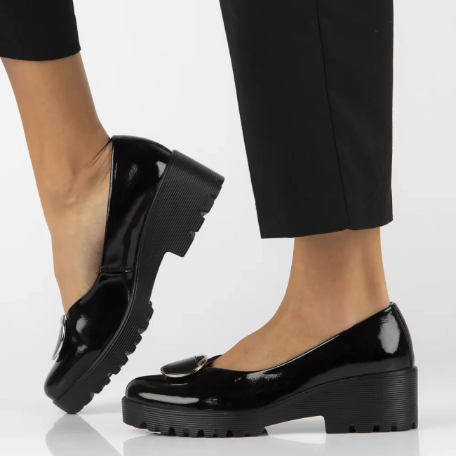 Leather shoes Filippo DP4569/24 BK L black