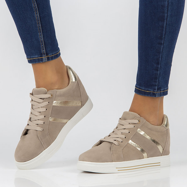 Skórzane Sneakersy Filippo DP3549/22 BE beżowe