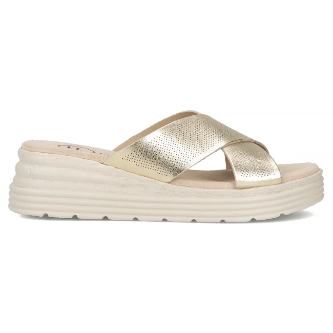Leather flip-flops Filippo DK6707/25 GO gold