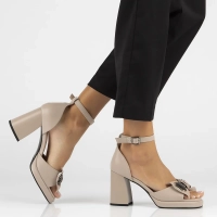 Leather sandals Filippo DS6179/24 BE beige