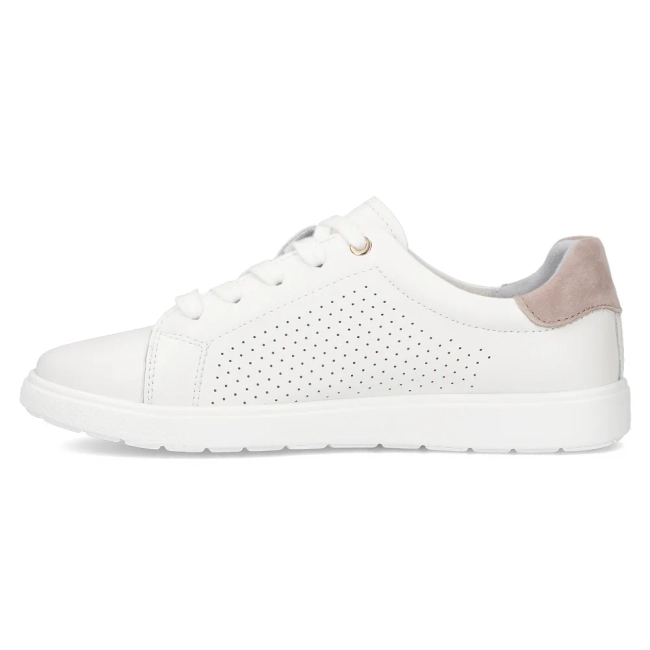 Skórzane sneakersy Filippo DP6738/25 WH BE biało-beżowe