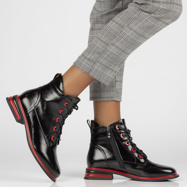 Leather boots Filippo DBT4114/22 BK black