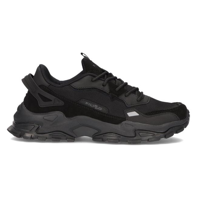 Skórzane buty Filippo MSP2122/21 BK czarne