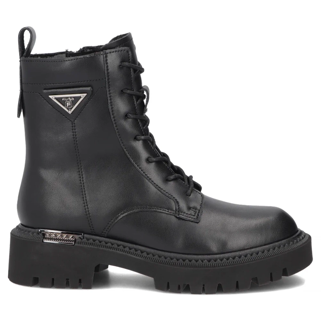 Skórzane botki Filippo DBT8063/26 BK czarne