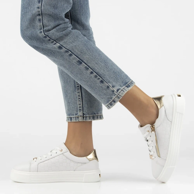 Leather shoes Filippo DP7493/25 WH white