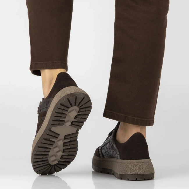 Skórzane sneakersy Filippo DP7978/26 BR brązowe