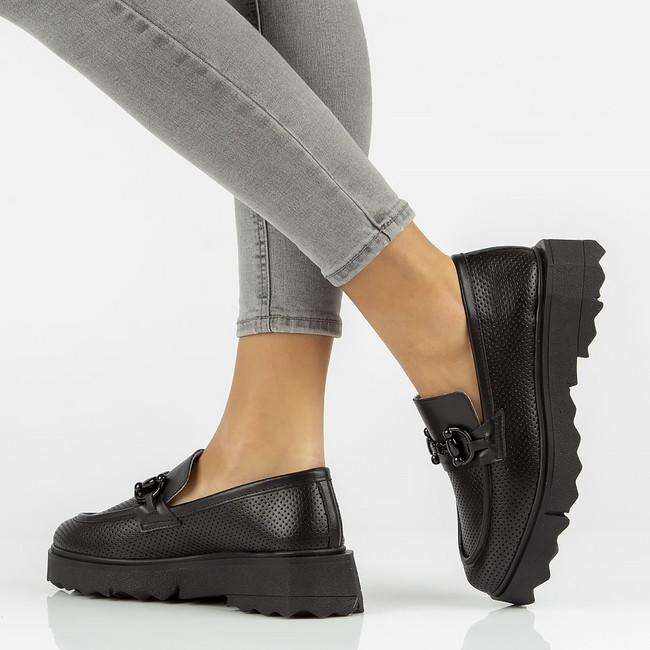 Leather shoes Filippo DP3910/22 BK black