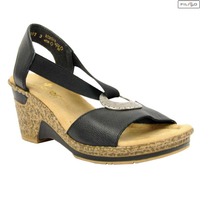 Sandals RIEKER 60662-00 black 8010851