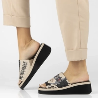 Leather flip-flops Filippo DK6820/25 BE beige