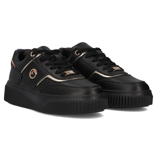 Leather sneakers Filippo DP6727/25 BK black