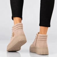 Leather platform ankle boots Filippo DBT8265/26 BE beige