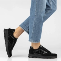 Skórzane sneakersy Filippo DP8103/26 BK czarne