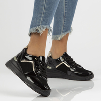 Leather sneakers Filippo DP2003/22 BK BK black