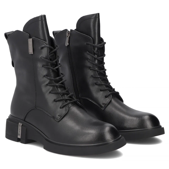 Leather ankle boots Filippo DBT8025/26 BK black