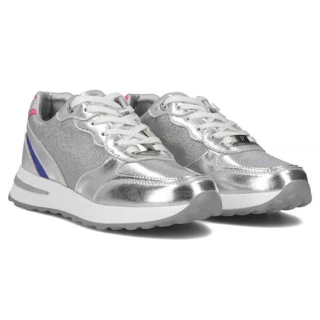 Leather sneakers Filippo DP6724/25 SI silver
