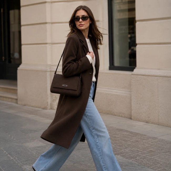 Dark brown handbag Cassy