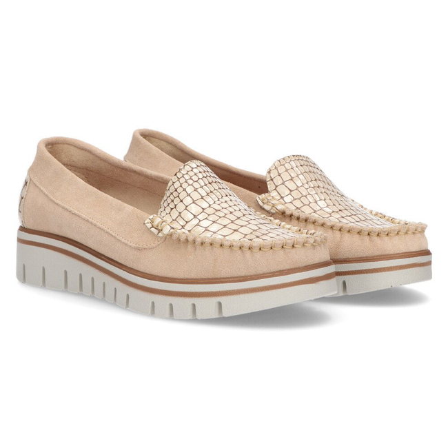 Leather loafers Filippo 10118 beige