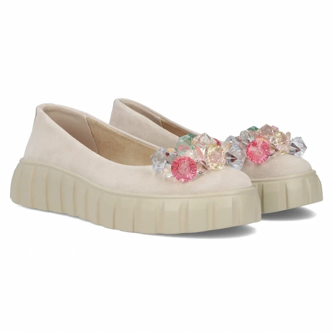 Leather shoes Filippo DP4682/25 BE beige