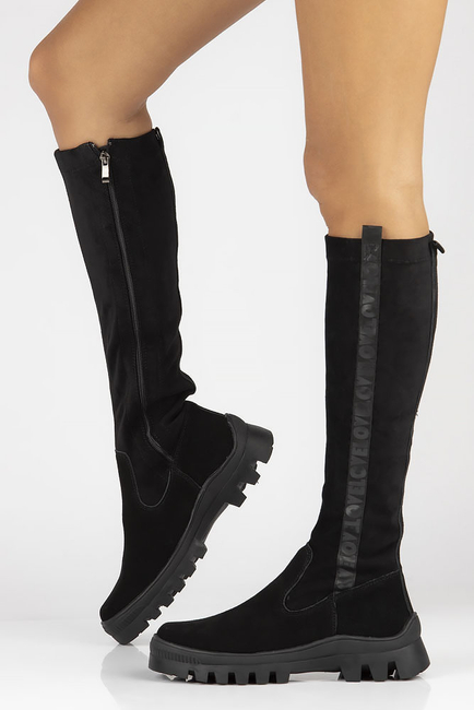 Leather boots Filippo DKZ 4159/22 BK black