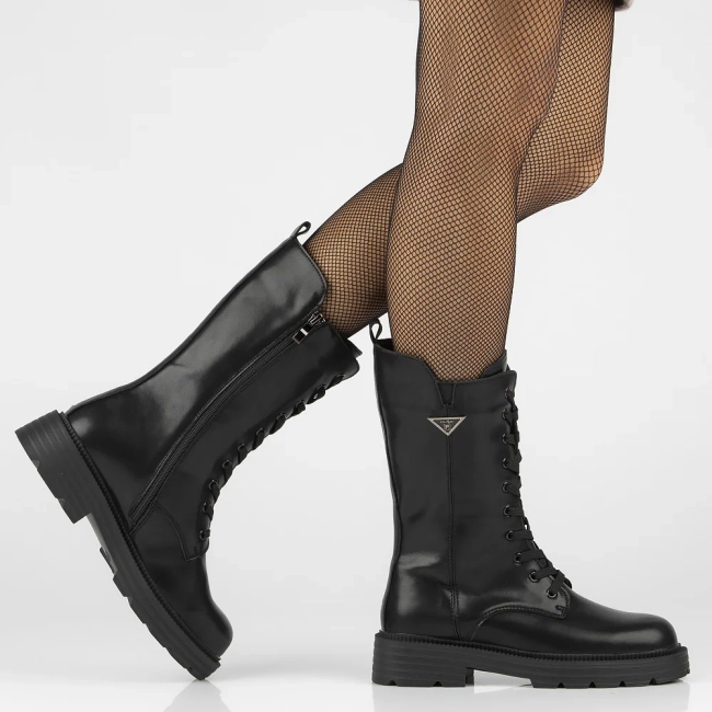 Leather ankle boots Filippo DBT6302/25 BK black