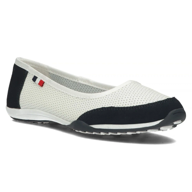 Leather ballerinas Filippo DP142/25 WH NV white-navy