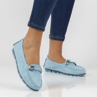 Leather loafers Filippo DP3613/22 BL blue